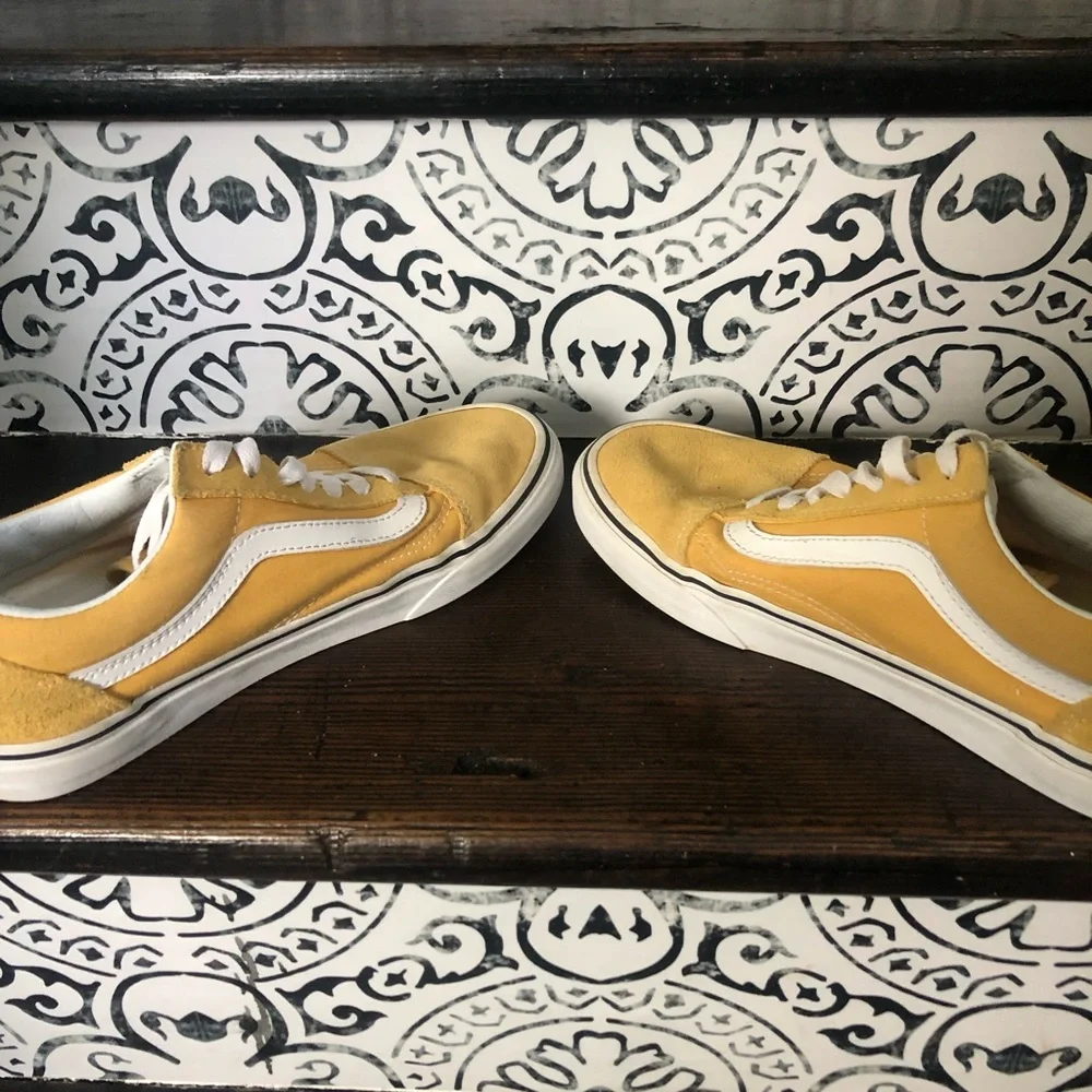 Vans Yellow and White Old Skool Sneakers